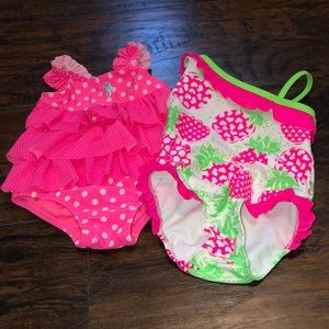 Infant bundle girls one piece swimsuits.